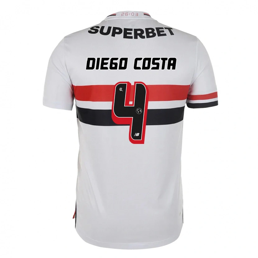 Danxen Niño Camiseta Diego Costa #4 Negro Rojo 1ª Equipación 2025/26 La Camisa México