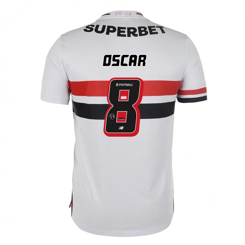 Danxen Niño Camiseta Oscar #8 Negro Rojo 1ª Equipación 2025/26 La Camisa México