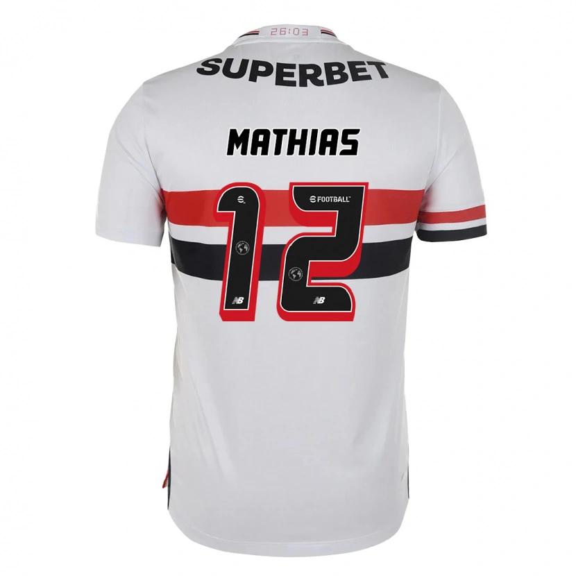 Danxen Niño Camiseta Leandro Mathias #12 Rojo Negro Blanco 1ª Equipación 2025/26 La Camisa México