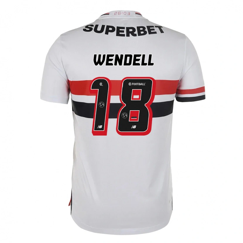 Danxen Niño Camiseta Wendell #18 Negro Rojo 1ª Equipación 2025/26 La Camisa México