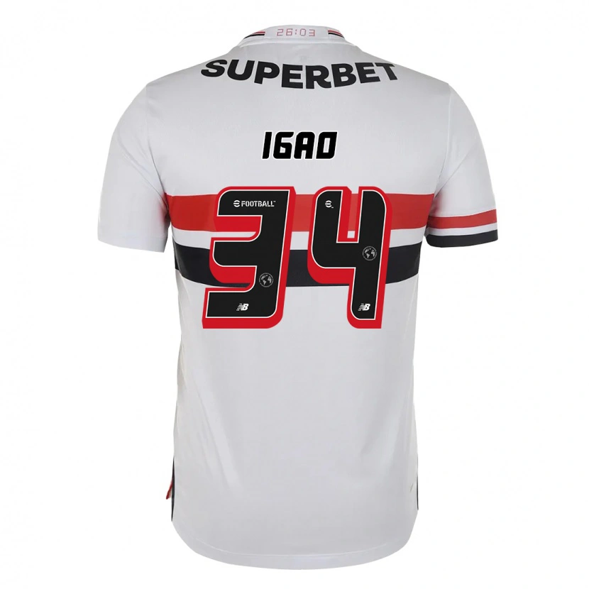 Danxen Niño Camiseta Igão #34 Negro Rojo 1ª Equipación 2025/26 La Camisa México