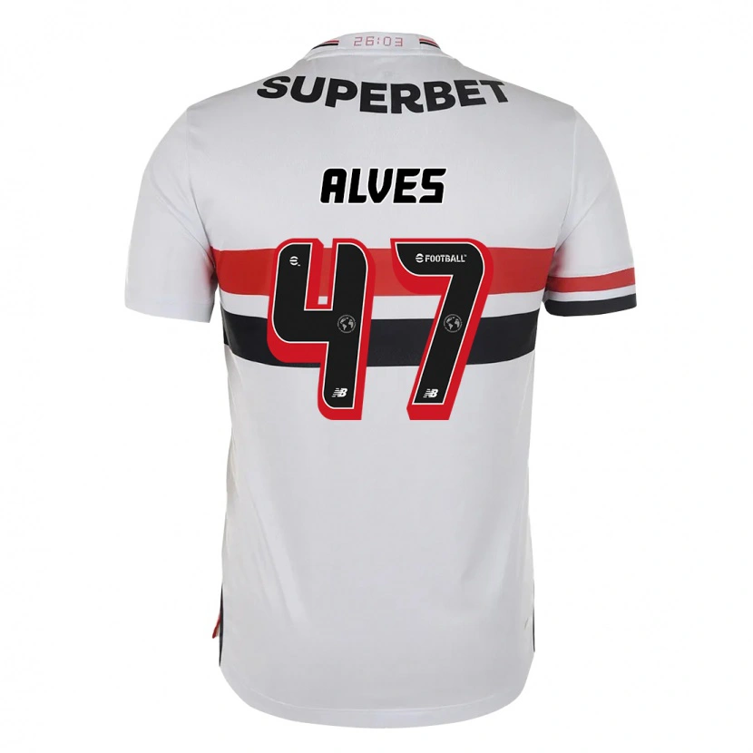 Danxen Niño Camiseta Matheus Alves #47 Negro Rojo 1ª Equipación 2025/26 La Camisa México
