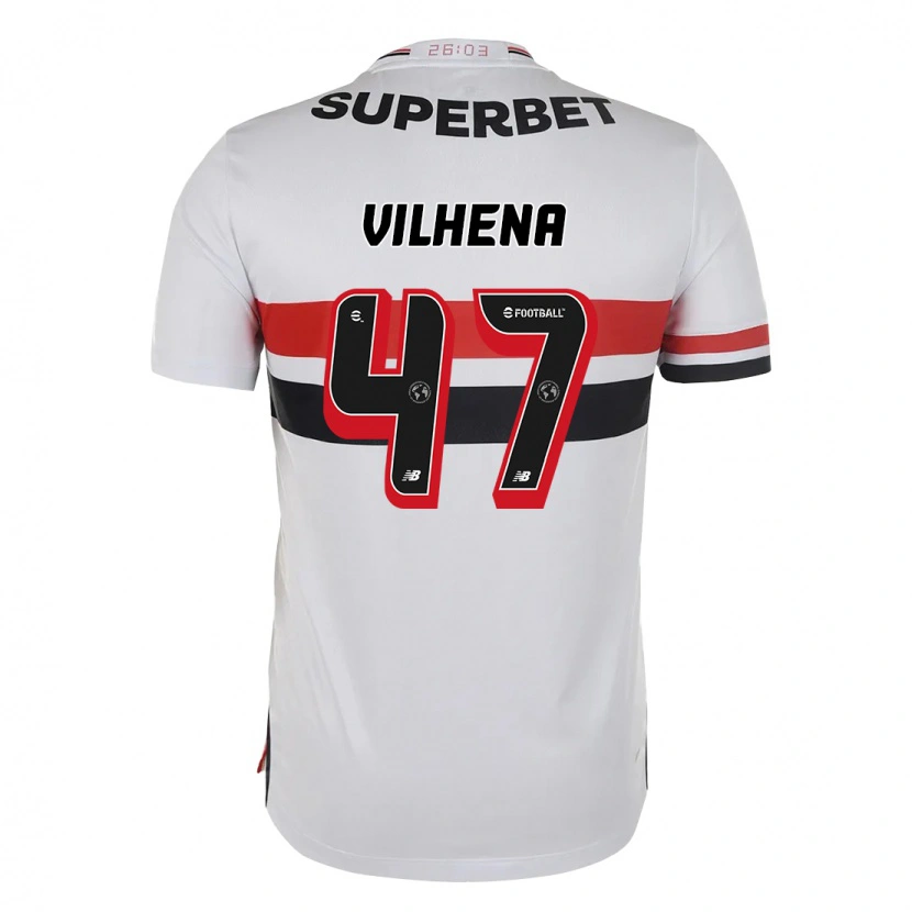 Danxen Niño Camiseta Pedro Vilhena #47 Negro Rojo 1ª Equipación 2025/26 La Camisa México