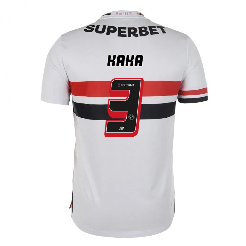 Danxen Niño Camiseta Kaká #3 Negro Rojo 1ª Equipación 2025/26 La Camisa México