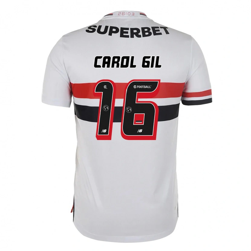 Danxen Niño Camiseta Carol Gil #16 Negro Rojo 1ª Equipación 2025/26 La Camisa México