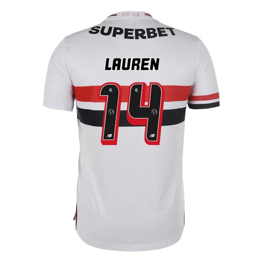 Danxen Niño Camiseta Lauren #14 Negro Rojo 1ª Equipación 2025/26 La Camisa México
