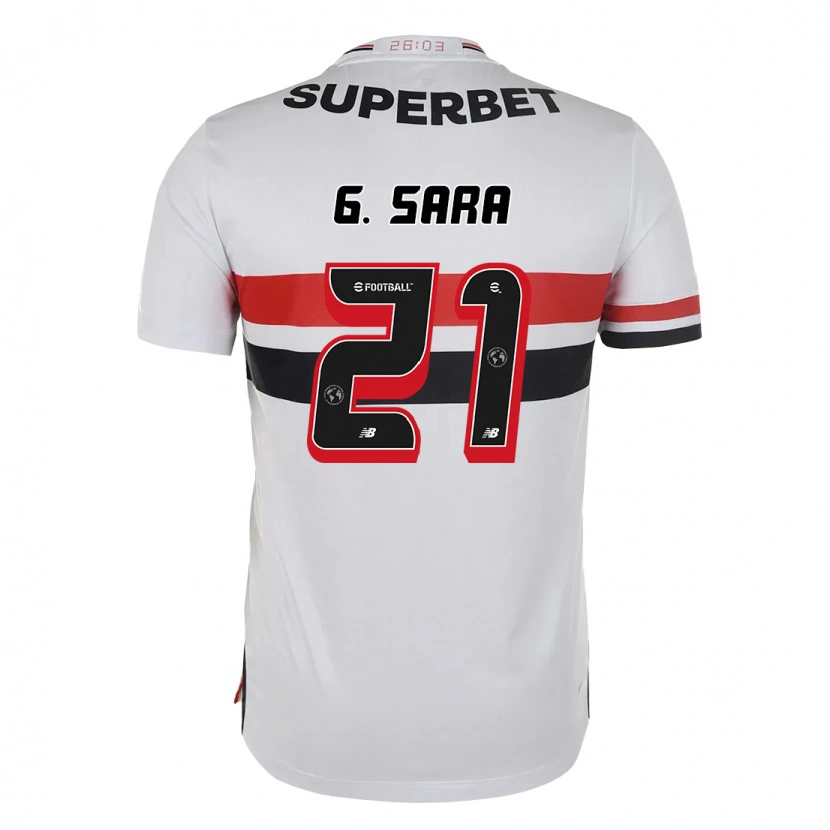 Danxen Niño Camiseta Gabriel Sara #21 Negro Rojo 1ª Equipación 2025/26 La Camisa México