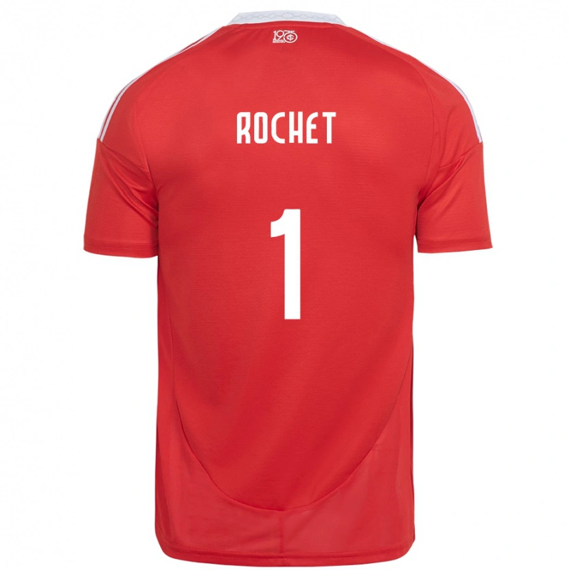 Danxen Niño Camiseta Sergio Rochet #1 Blanco Rojo 1ª Equipación 2025/26 La Camisa México
