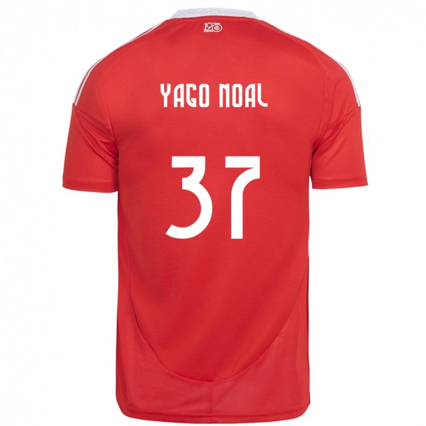 Danxen Niño Camiseta Yago Noal #37 Blanco Rojo 1ª Equipación 2025/26 La Camisa México