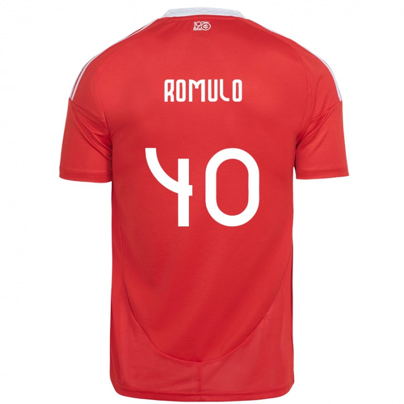 Danxen Niño Camiseta Rômulo #40 Blanco Rojo 1ª Equipación 2025/26 La Camisa México