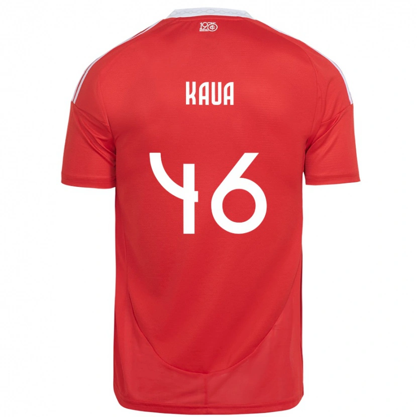 Danxen Niño Camiseta Pedro Kauã #46 Blanco Rojo 1ª Equipación 2025/26 La Camisa México