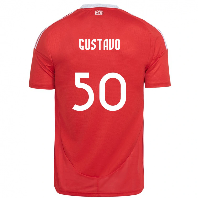 Danxen Niño Camiseta Gustavo #50 Blanco Rojo 1ª Equipación 2025/26 La Camisa México