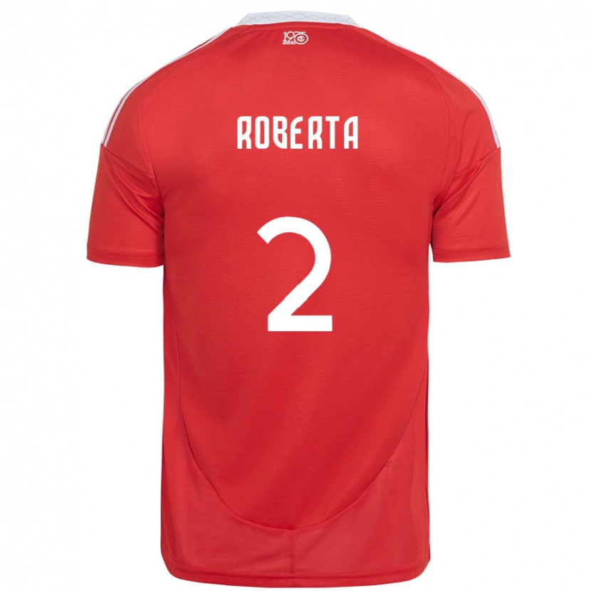 Danxen Niño Camiseta Roberta #2 Blanco Rojo 1ª Equipación 2025/26 La Camisa México