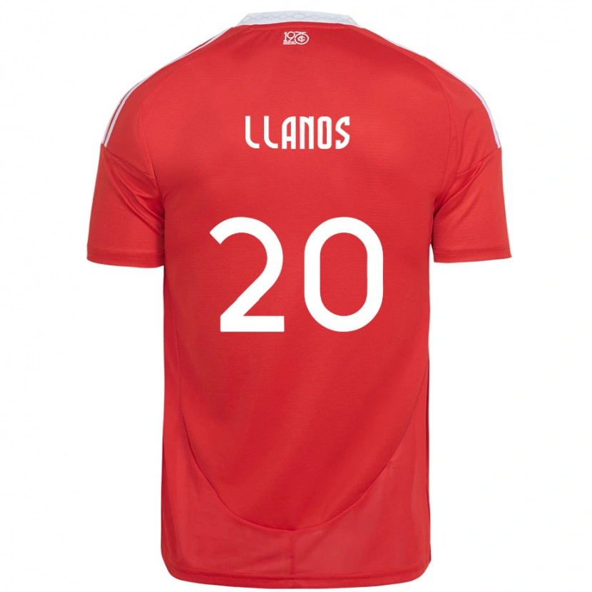 Danxen Niño Camiseta Pati Llanos #20 Blanco Rojo 1ª Equipación 2025/26 La Camisa México