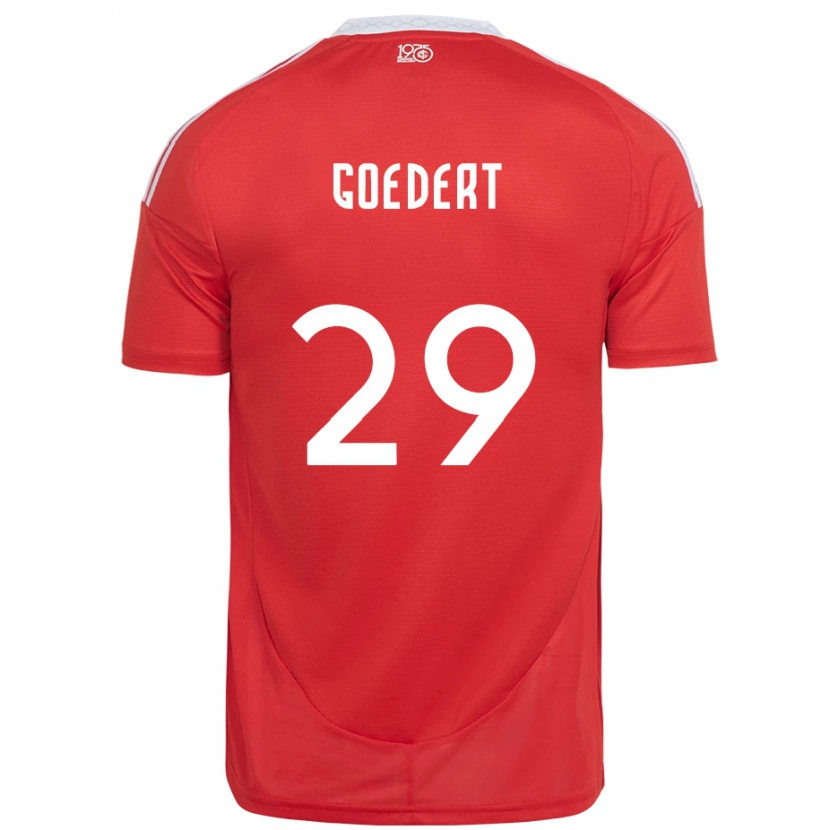 Danxen Niño Camiseta Alice Goedert #29 Blanco Rojo 1ª Equipación 2025/26 La Camisa México