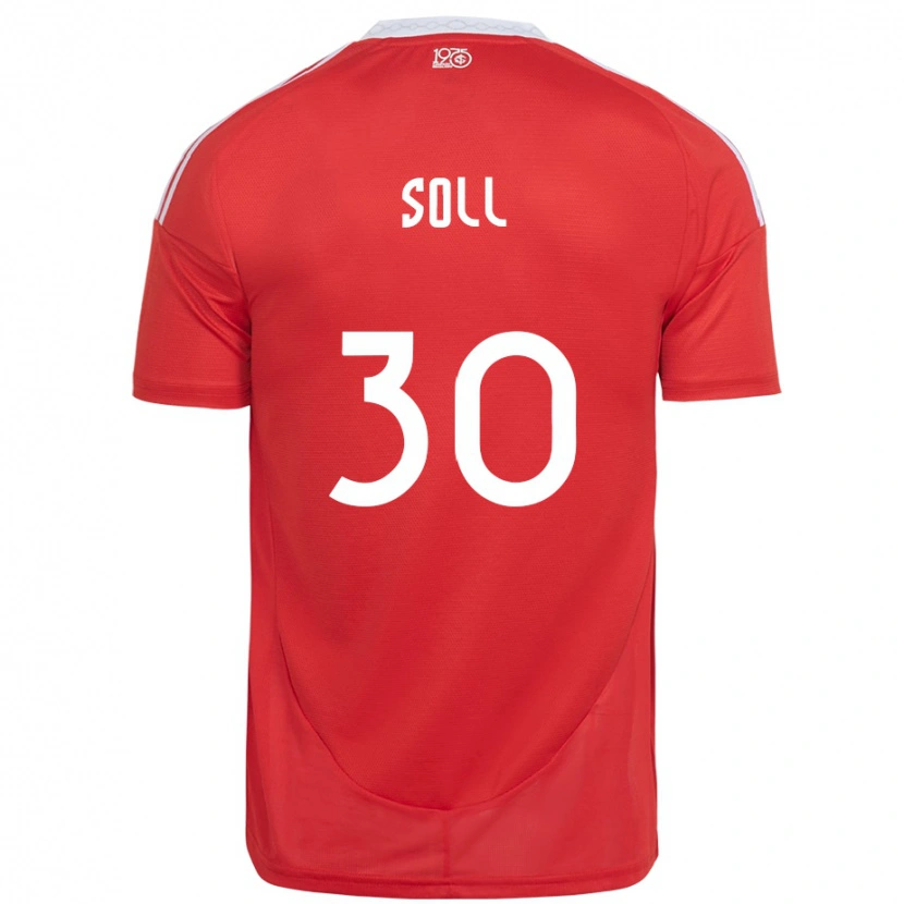 Danxen Niño Camiseta Soll #30 Blanco Rojo 1ª Equipación 2025/26 La Camisa México