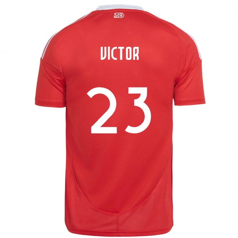 Danxen Niño Camiseta Paulo Victor #23 Blanco Rojo 1ª Equipación 2025/26 La Camisa México