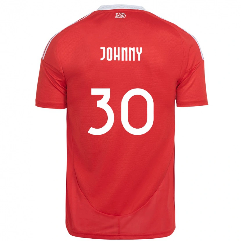 Danxen Niño Camiseta Johnny #30 Blanco Rojo 1ª Equipación 2025/26 La Camisa México