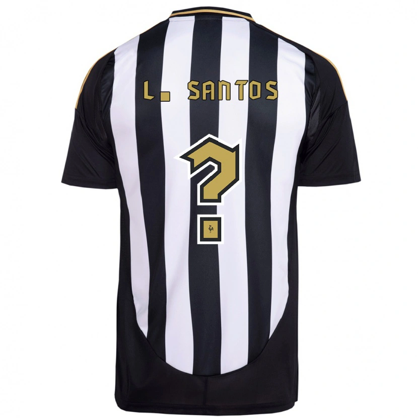 Danxen Niño Camiseta Léo Santos #0 Blanco Negro 1ª Equipación 2025/26 La Camisa México