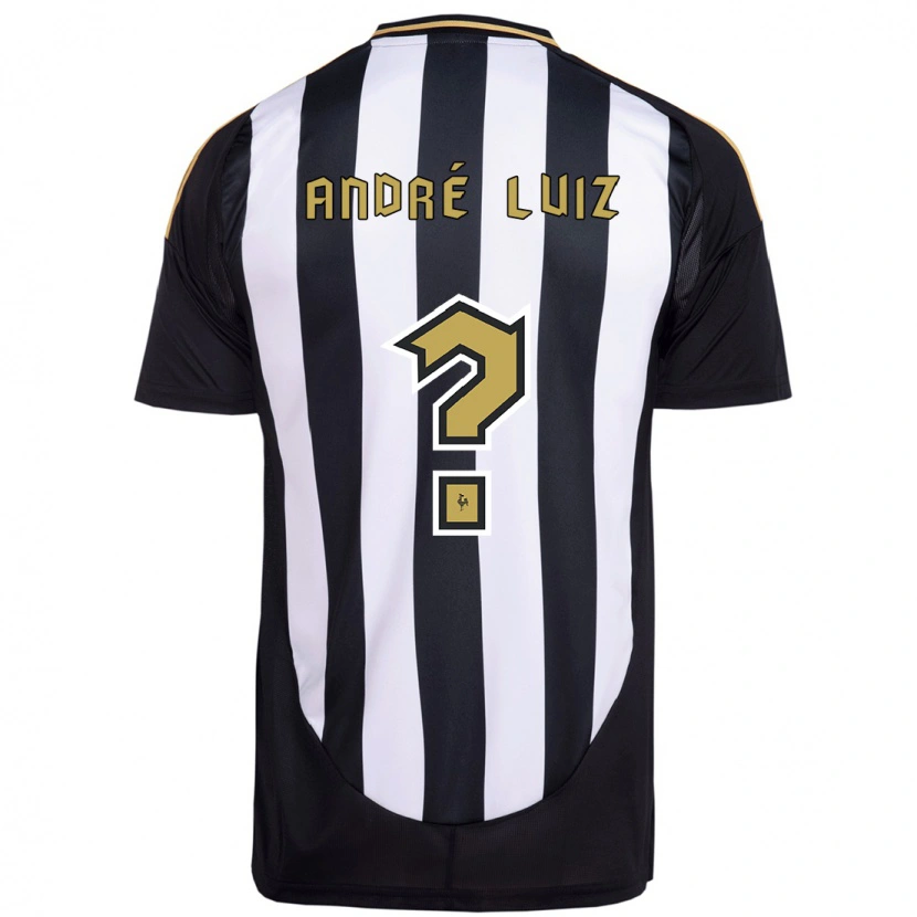 Danxen Niño Camiseta André Luiz #0 Blanco Negro 1ª Equipación 2025/26 La Camisa México