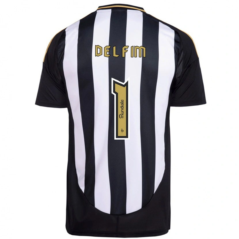 Danxen Niño Camiseta Gabriel Delfim #1 Blanco Negro 1ª Equipación 2025/26 La Camisa México