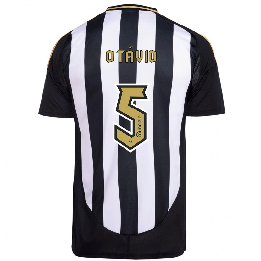 Danxen Niño Camiseta Otávio #5 Blanco Negro 1ª Equipación 2025/26 La Camisa México