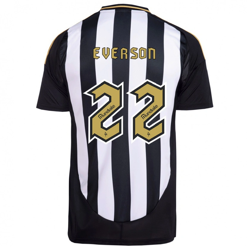 Danxen Niño Camiseta Everson #22 Blanco Negro 1ª Equipación 2025/26 La Camisa México