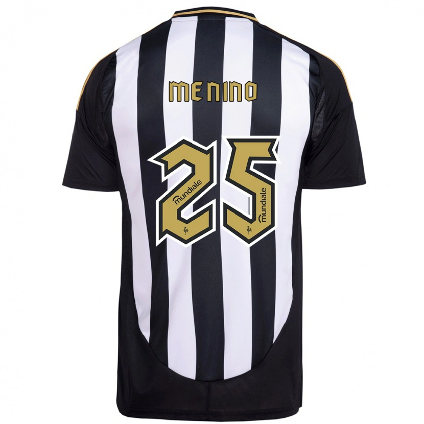 Danxen Niño Camiseta Gabriel Menino #25 Blanco Negro 1ª Equipación 2025/26 La Camisa México