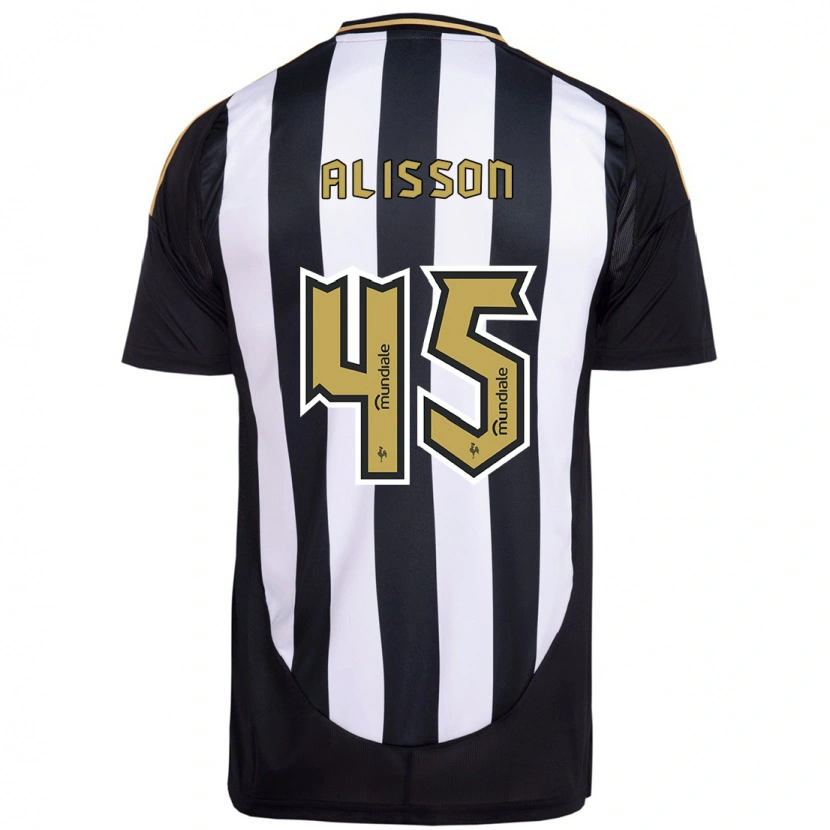Danxen Niño Camiseta Alisson #45 Blanco Negro 1ª Equipación 2025/26 La Camisa México