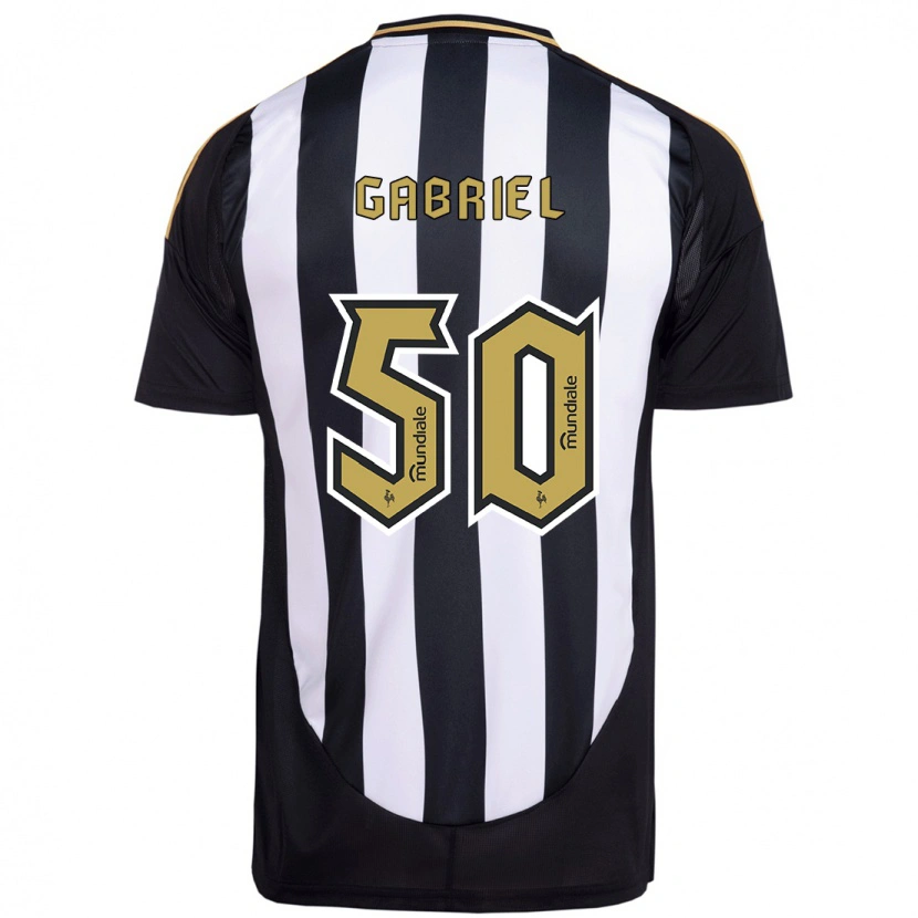 Danxen Niño Camiseta Vitor Gabriel #50 Blanco Negro 1ª Equipación 2025/26 La Camisa México