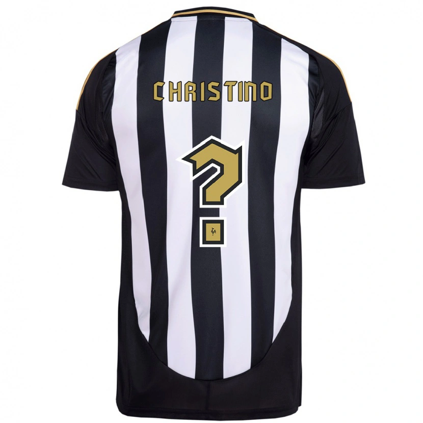 Danxen Niño Camiseta Guilherme Christino #0 Blanco Negro 1ª Equipación 2025/26 La Camisa México