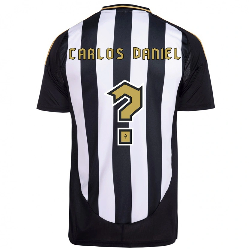 Danxen Niño Camiseta Carlos Daniel #0 Blanco Negro 1ª Equipación 2025/26 La Camisa México