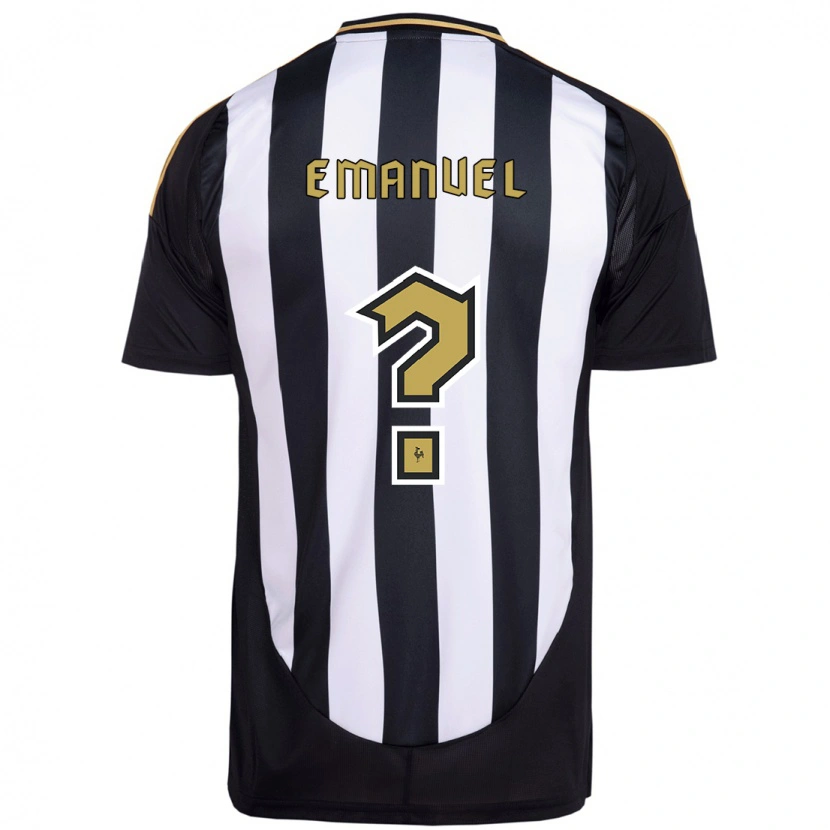Danxen Niño Camiseta Emanuel #0 Blanco Negro 1ª Equipación 2025/26 La Camisa México