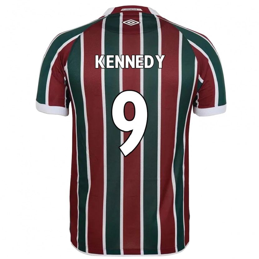 Danxen Niño Camiseta John Kennedy #9 Blanco Verde Granate 1ª Equipación 2025/26 La Camisa México