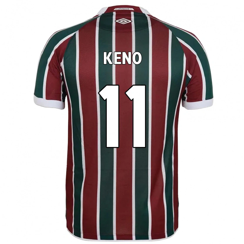 Danxen Niño Camiseta Keno #11 Blanco Verde Granate 1ª Equipación 2025/26 La Camisa México