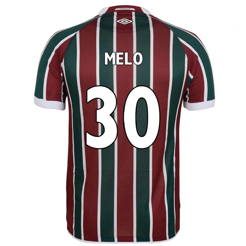 Danxen Niño Camiseta Felipe Melo #30 Blanco Verde Granate 1ª Equipación 2025/26 La Camisa México