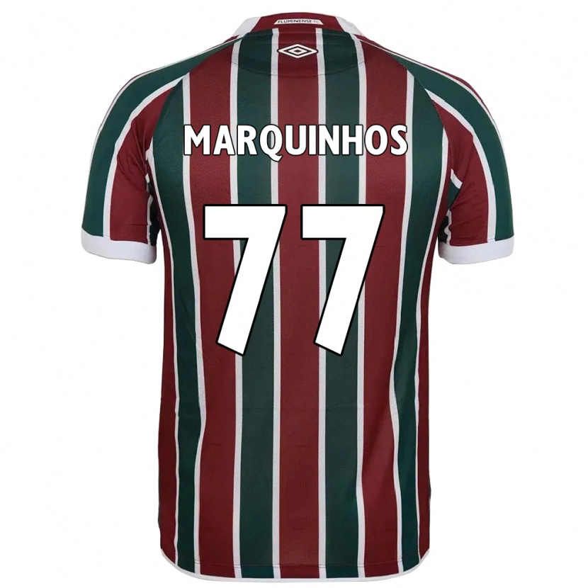 Danxen Niño Camiseta Marquinhos #77 Blanco Verde Granate 1ª Equipación 2025/26 La Camisa México