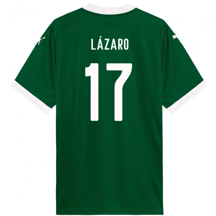 Danxen Niño Camiseta Lazaro #17 Blanco Verde 1ª Equipación 2025/26 La Camisa México