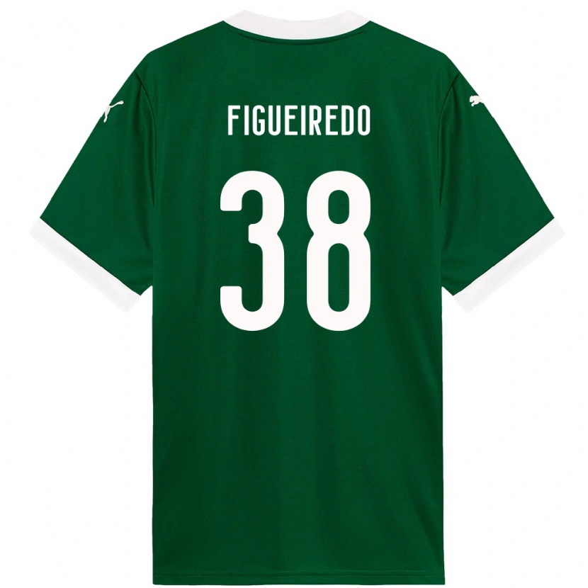 Danxen Niño Camiseta Figueiredo #38 Blanco Verde 1ª Equipación 2025/26 La Camisa México