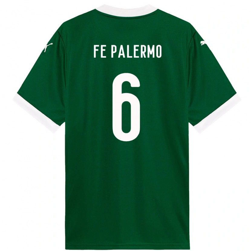 Danxen Niño Camiseta Fe Palermo #6 Blanco Verde 1ª Equipación 2025/26 La Camisa México