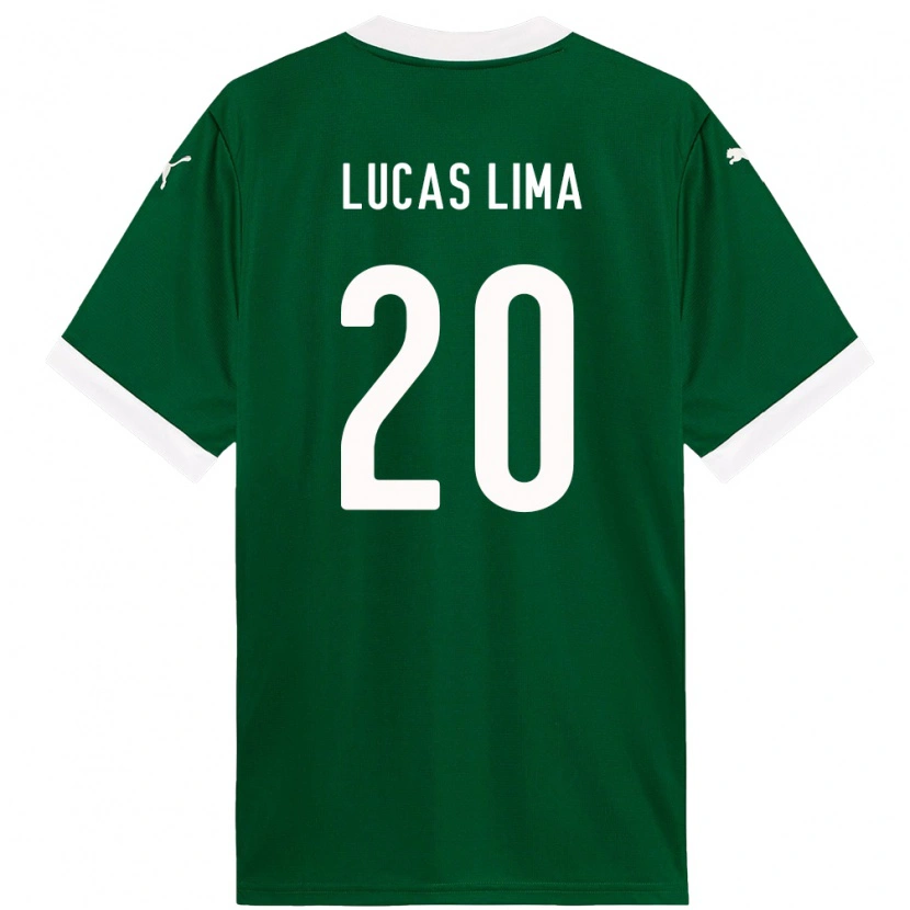 Danxen Niño Camiseta Lucas Lima #20 Blanco Verde 1ª Equipación 2025/26 La Camisa México