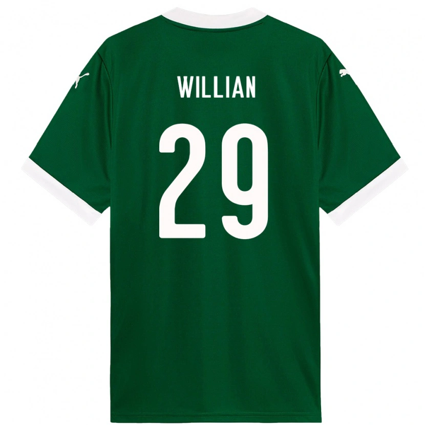 Danxen Niño Camiseta Willian #29 Blanco Verde 1ª Equipación 2025/26 La Camisa México