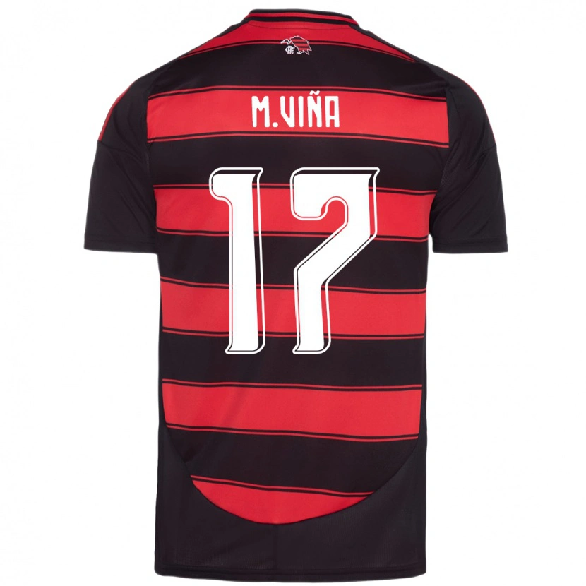 Danxen Niño Camiseta Matías Viña #17 Blanco Rojo 1ª Equipación 2025/26 La Camisa México