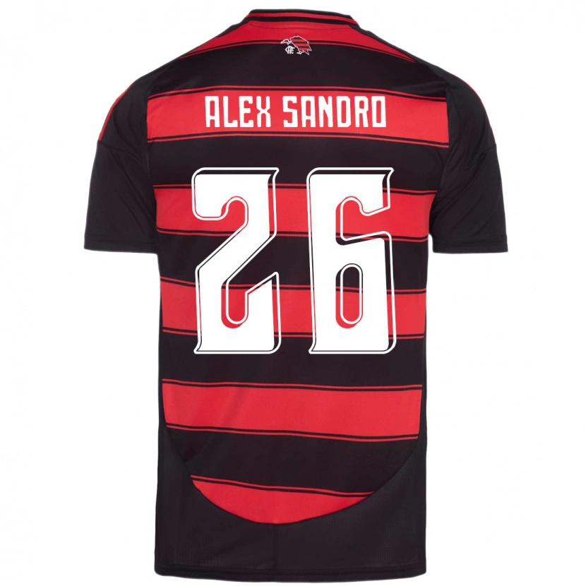Danxen Niño Camiseta Alex Sandro #26 Blanco Rojo 1ª Equipación 2025/26 La Camisa México