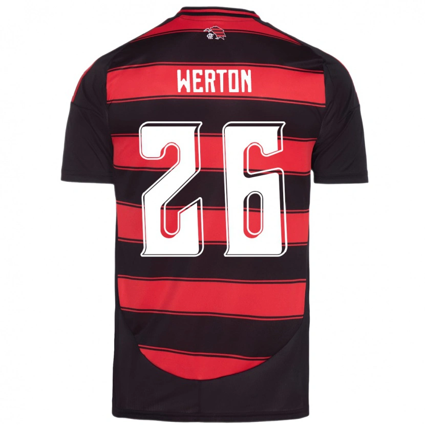 Danxen Niño Camiseta Werton #26 Blanco Rojo 1ª Equipación 2025/26 La Camisa México