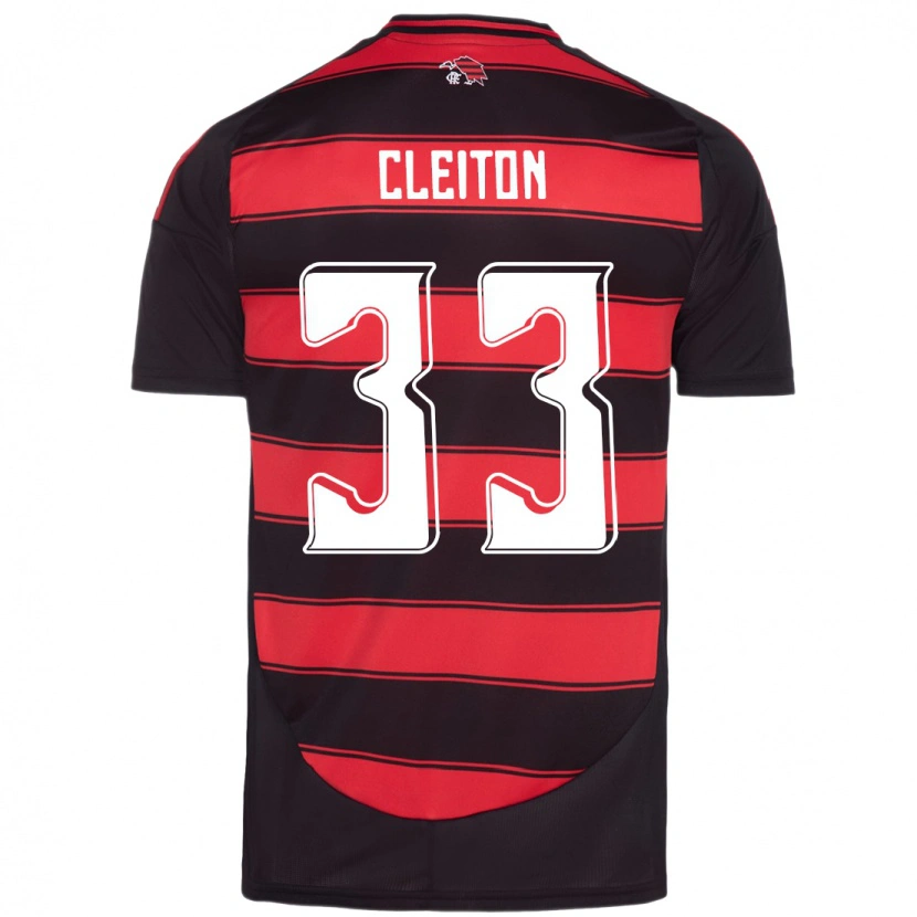 Danxen Niño Camiseta Cleiton #33 Rojo Negro 1ª Equipación 2025/26 La Camisa México