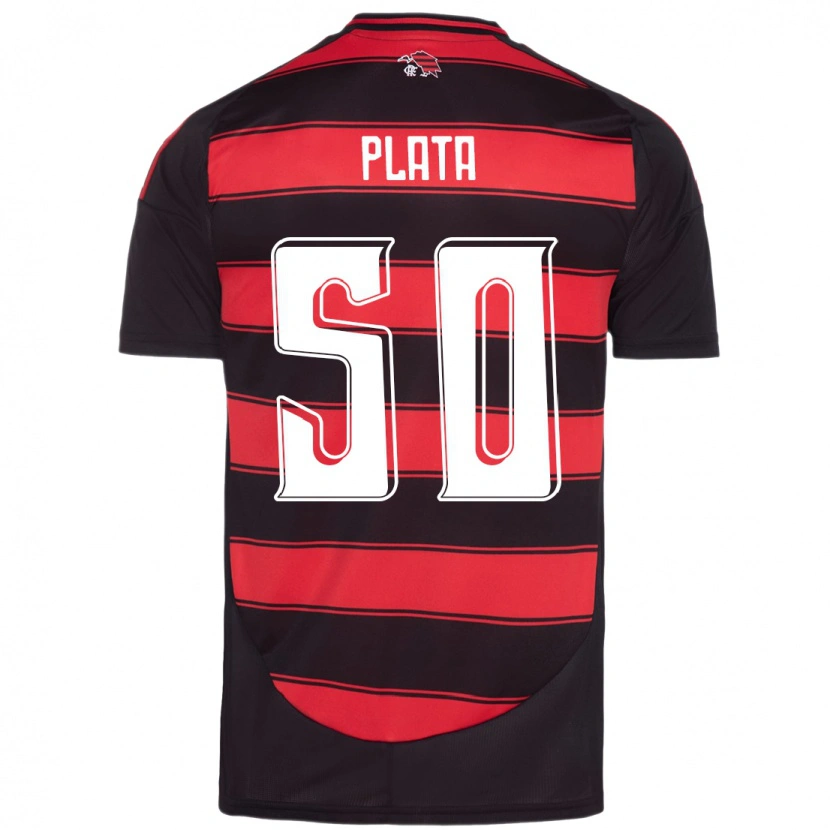 Danxen Niño Camiseta Gonzalo Plata #50 Rojo Negro 1ª Equipación 2025/26 La Camisa México