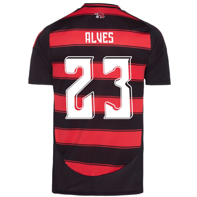 Danxen Niño Camiseta Karol Alves #23 Rojo Negro 1ª Equipación 2025/26 La Camisa México