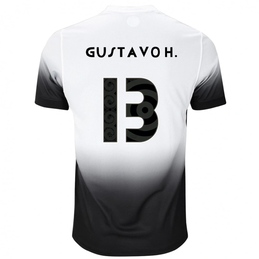 Danxen Niño Camiseta Gustavo Henrique #13 Negro Blanco 1ª Equipación 2025/26 La Camisa México