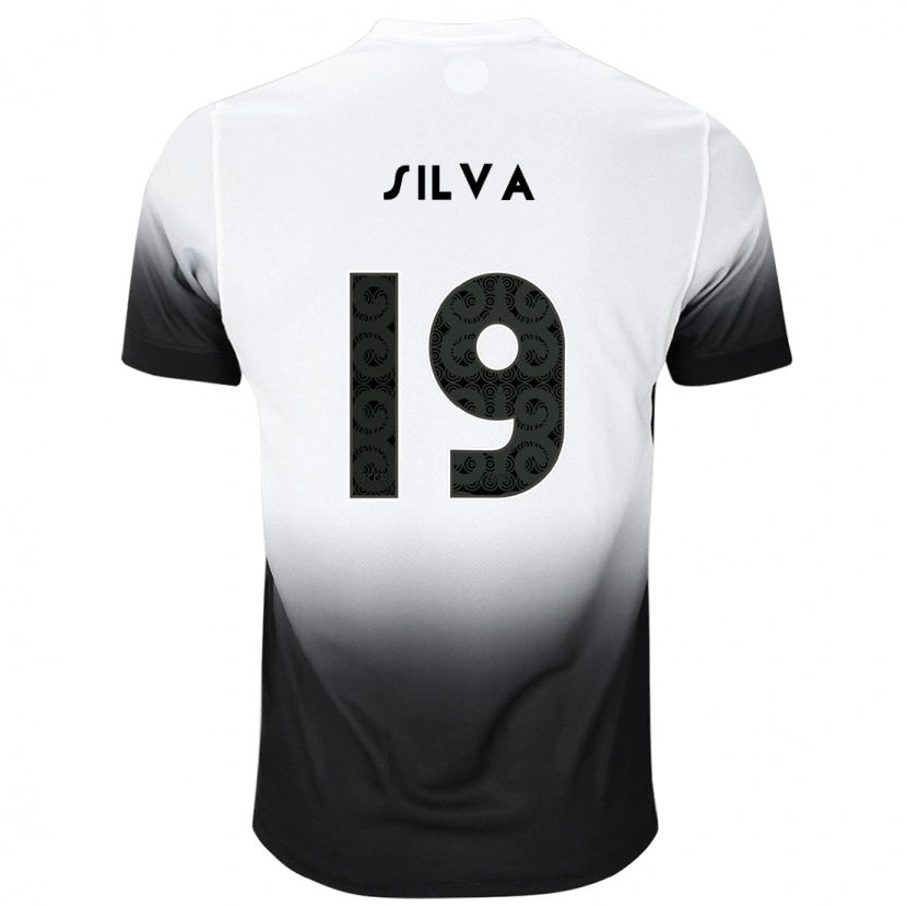 Danxen Niño Camiseta Gustavo Silva #19 Negro Blanco 1ª Equipación 2025/26 La Camisa México